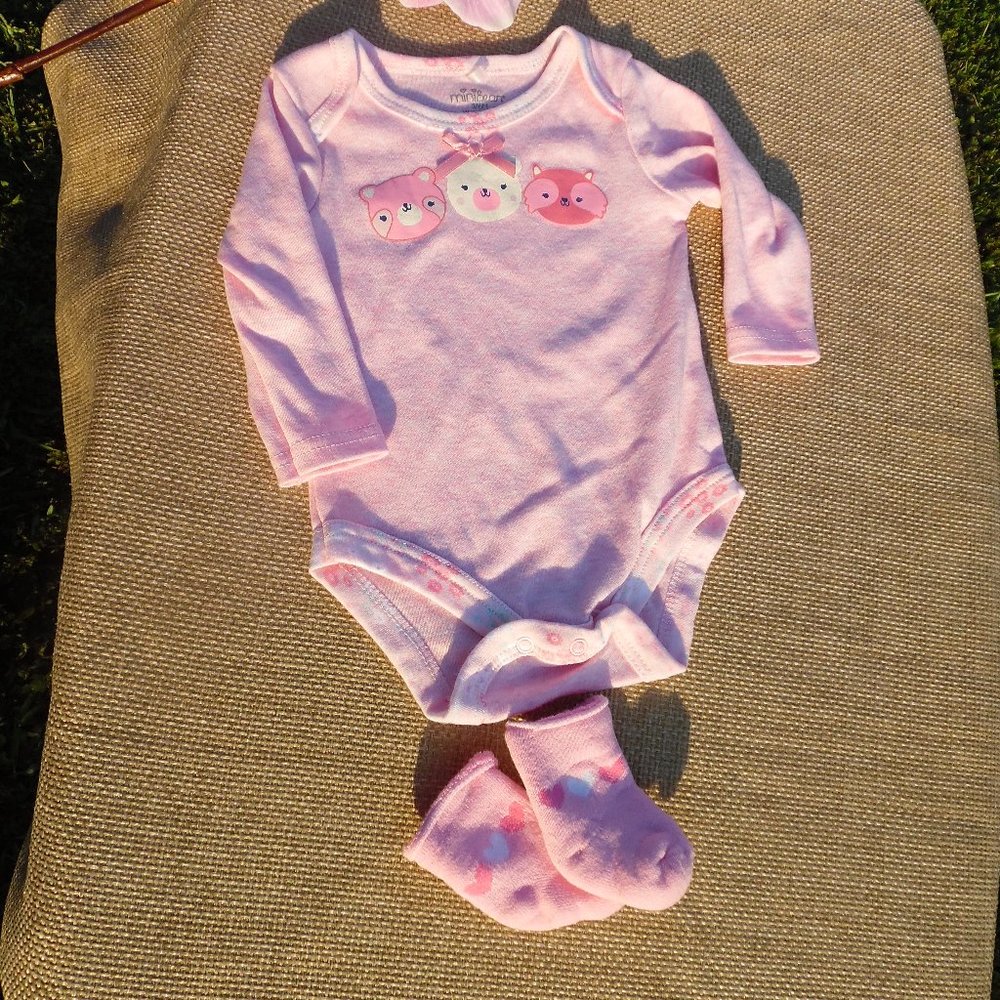 Mini Bean 3-6M LS Onesie/Socks